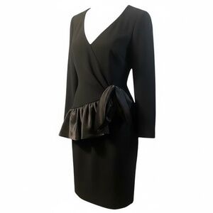 Morton‎ Myles for Neiman Marcus 1970s/1980s Black Disco Cocktail Dress, Size 12